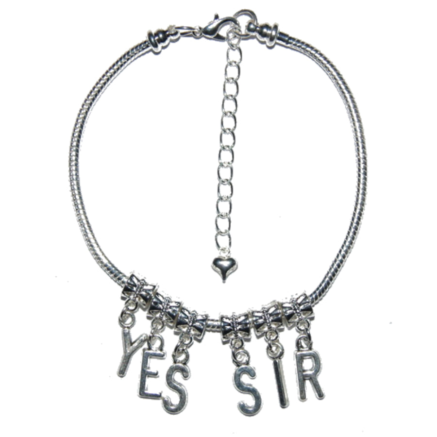 Euro Anklet / Ankle Chain YES SIR Submissive Sub Wife