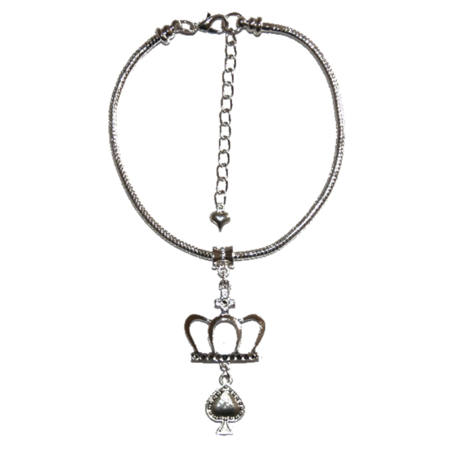 Euro Anklet / Ankle Chain Queen Of Spades QOS Style 9