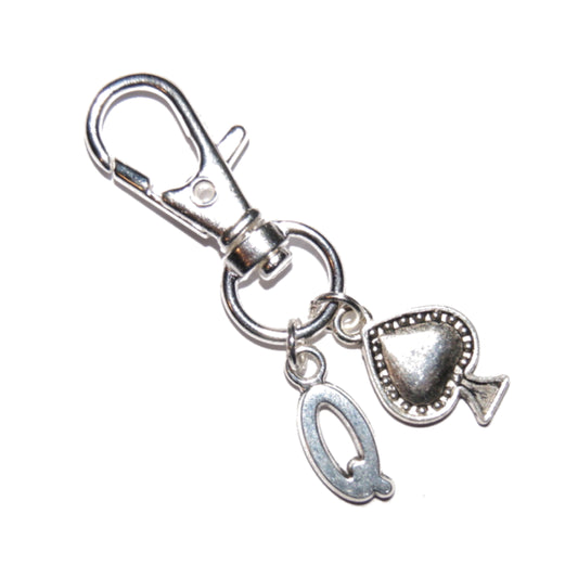Queen Of Spades Hotwife Metal Keyring Style 5