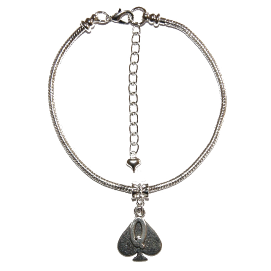 Euro Anklet / Ankle Chain Queen Of Spades QOS Style 3