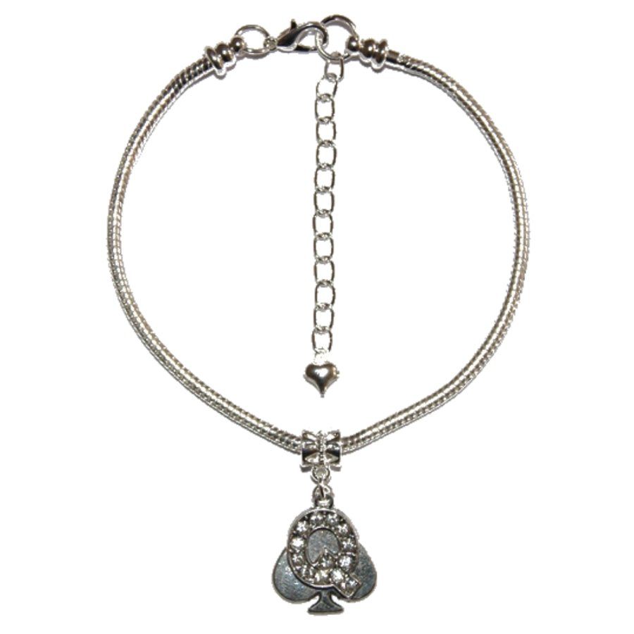 Euro Anklet / Ankle Chain Queen Of Spades QOS Style 4