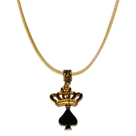 Euro Necklace QOS (Queen Of Spades) Gold Style 3