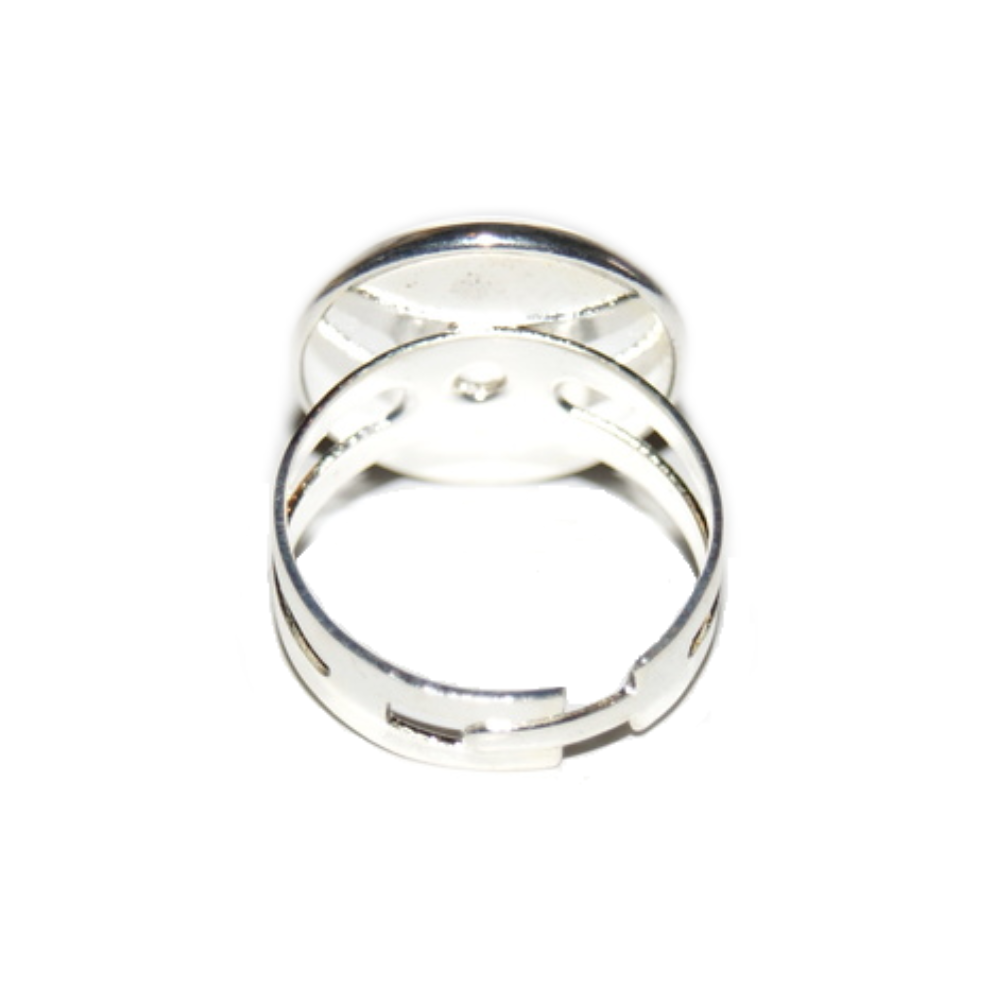 Red BDSM Bondage Logo Dome Finger or Toe Ring Adjustable Rear