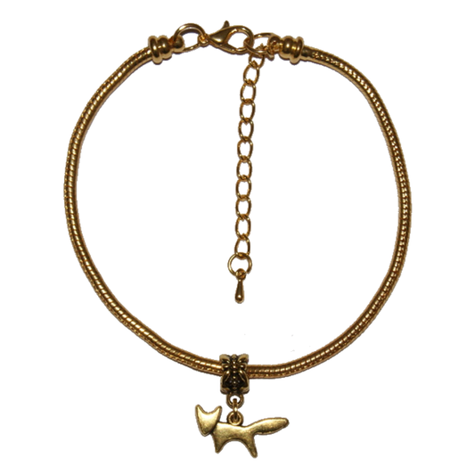 Euro Anklet / Ankle Bracelet Chain Hotwife VIXEN Gold Stag
