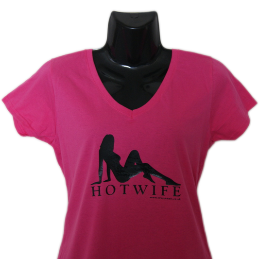 Hotwife Hot Pink T-Shirt with Black Hot Wife Sexy Logo
