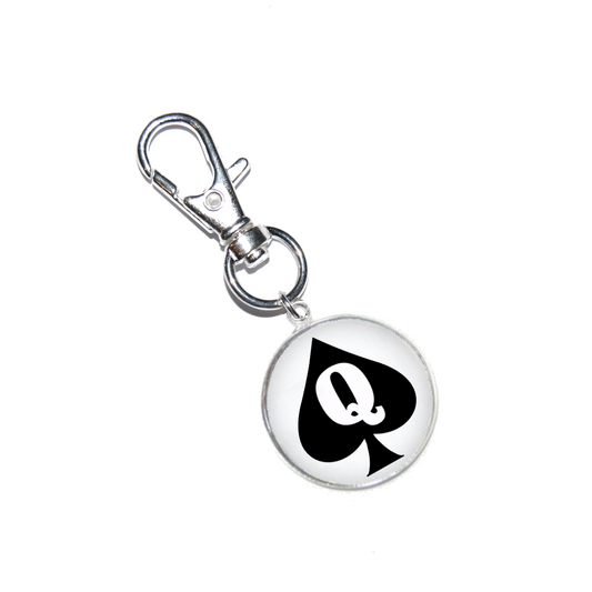 Queen Of Spades Hotwife Dome Keyring Style 1