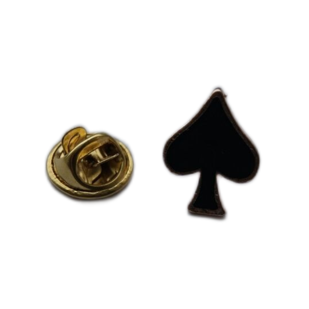 Queen Of Spades Enamel Pin Badge Broach Rose Gold