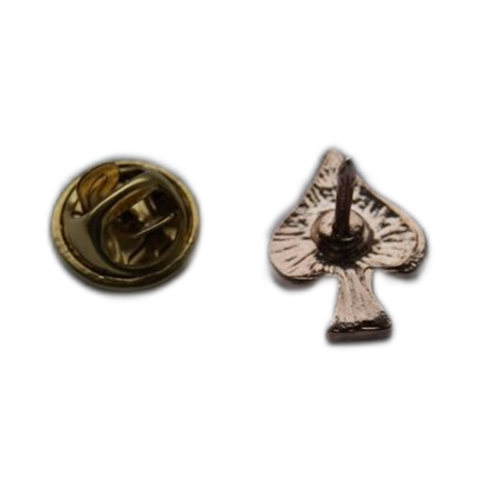 Queen Of Spades Enamel Pin Badge Broach Yellow Gold