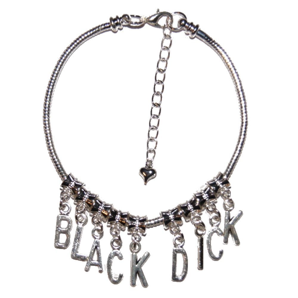 Euro Anklet / Ankle Chain BLACK DICK BBC Big Black Cock Owned Slut