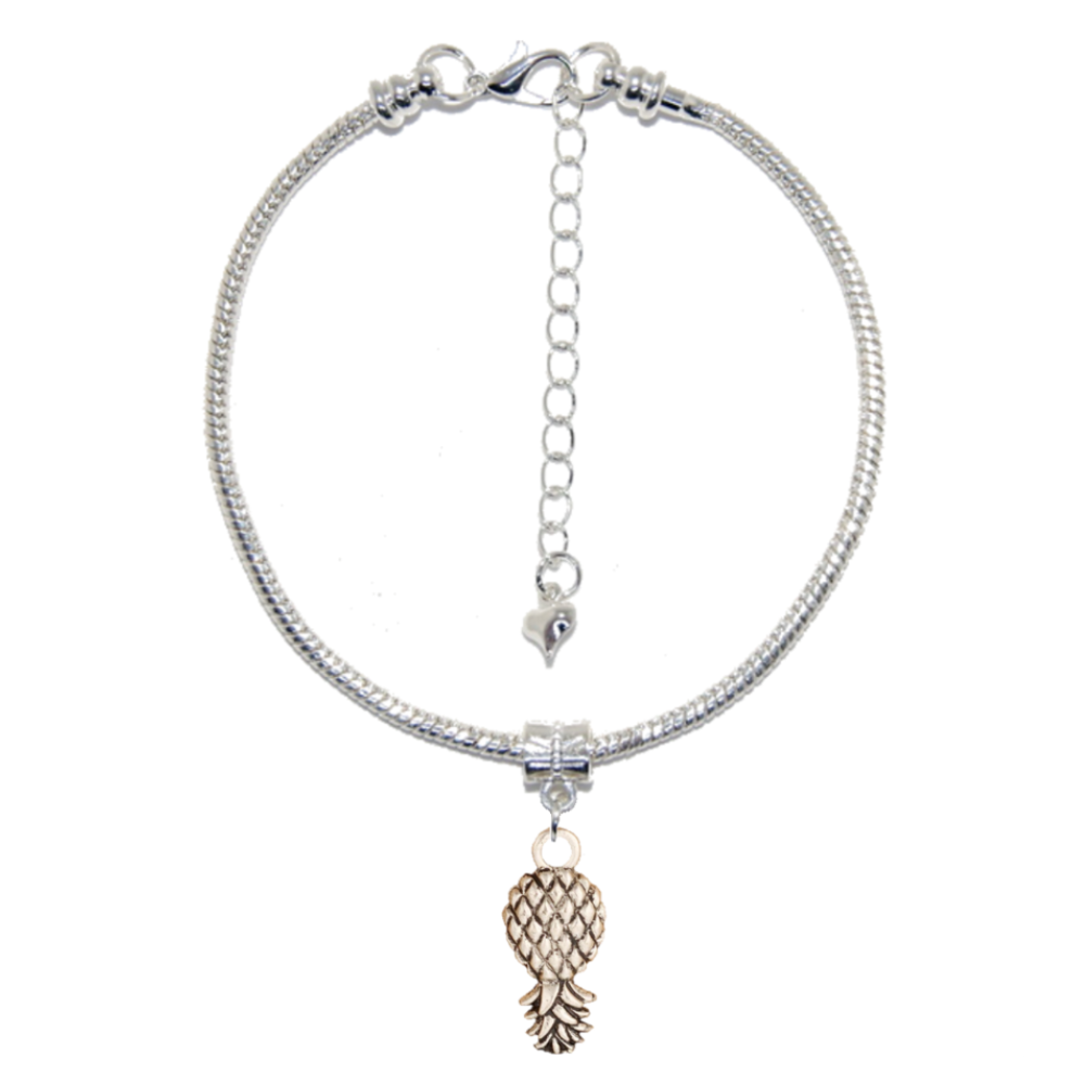 Euro Anklet / Ankle Chain Upside Down Pineapple for Swinger Shared Wife St1