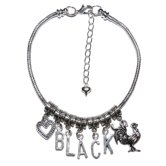 Copy of Euro Anklet / Ankle Chain Love Heart BLACK Cock Symbol