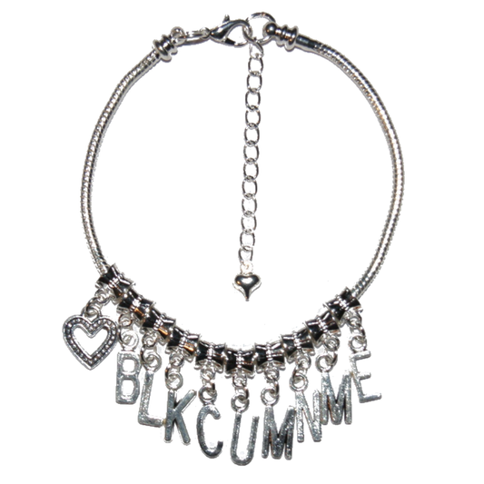 Euro Anklet / Ankle Chain Love BLACK CUM N ME Slut