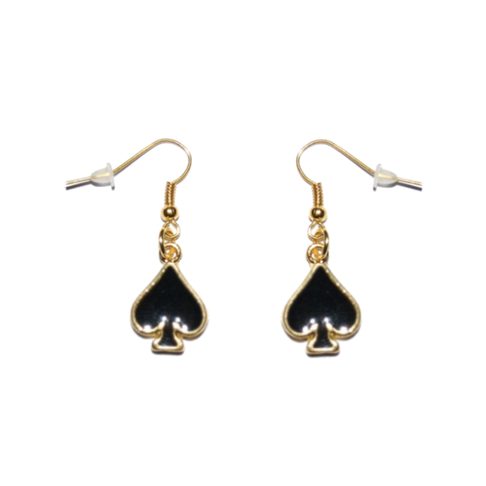 Gold QOS Earrings Queen Of Spade St2
