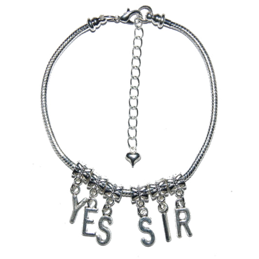 Euro Anklet / Ankle Chain YES SIR Submissive Sub Wife