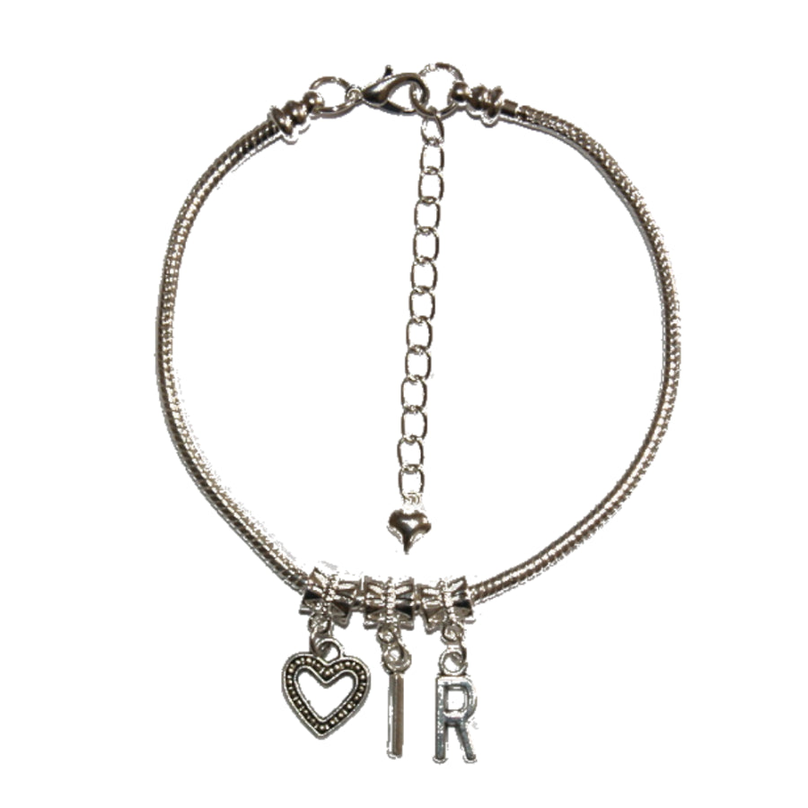Euro Anklet / Ankle Chain love heart IR Interracial BBC