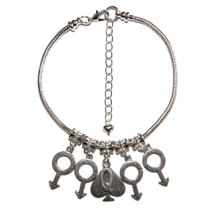 Euro Anklet Ankle Chain Queen Of Spades Gangbang St 3