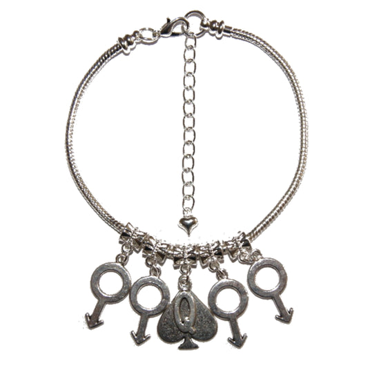 Euro Anklet Ankle Chain Queen Of Spades Gangbang St 3