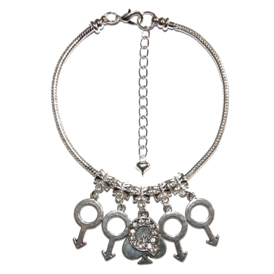 Euro Anklet Ankle Chain Queen Of Spades Gangbang St 4