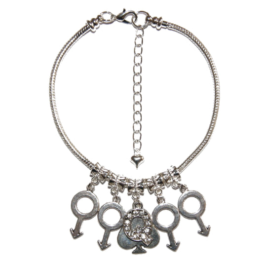 Euro Anklet Ankle Chain Queen Of Spades Gangbang St 4