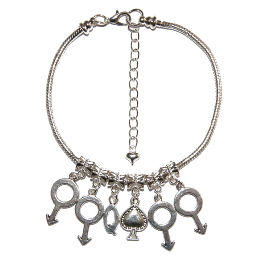  Euro Anklet Ankle Chain Queen Of Spades Gangbang St 5