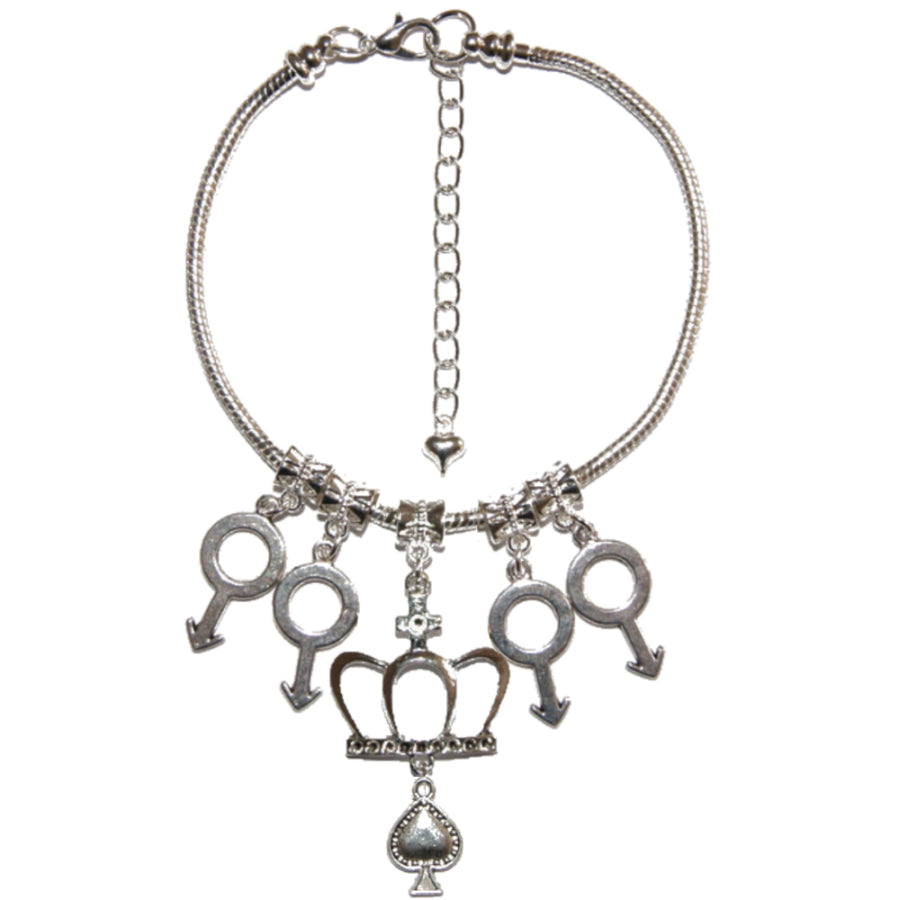 Euro Anklet / Ankle Chain Queen Of Spades Gangbang St 8