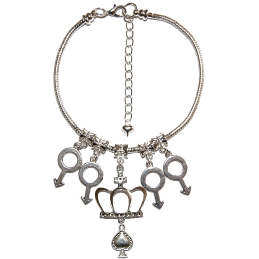 Euro Anklet / Ankle Chain Queen Of Spades Gangbang St 8