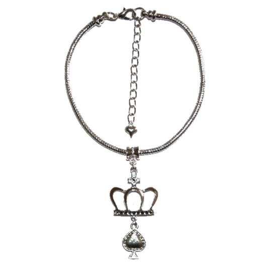 Euro Anklet / Ankle Chain Queen Of Spades QOS Style 9
