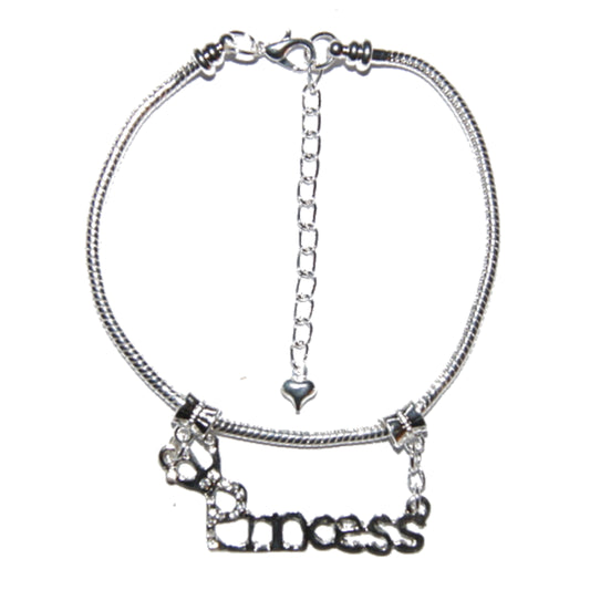 Euro Anklet / Ankle Chain Princess Diamante Daddys Girl