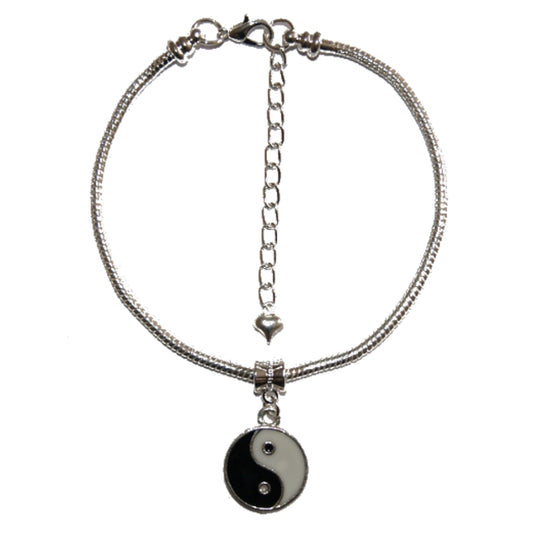 Euro Anklet / Ankle Chain Black / White Interracial Lovers