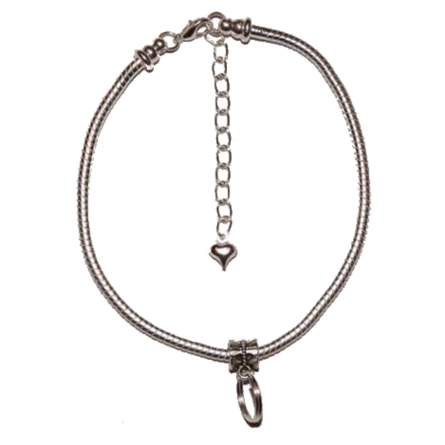 Euro Anklet / Ankle Chain with Keyring for Keyholder Mistress Chastity