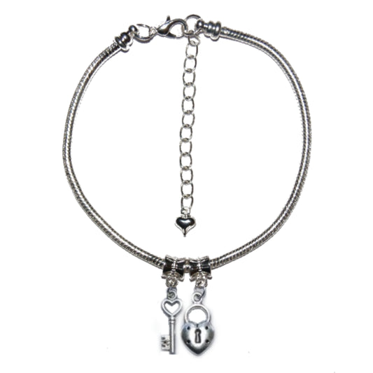 Euro Anklet / Ankle Chain Lock and Key Mistress Keyholder and Chastity Meanings