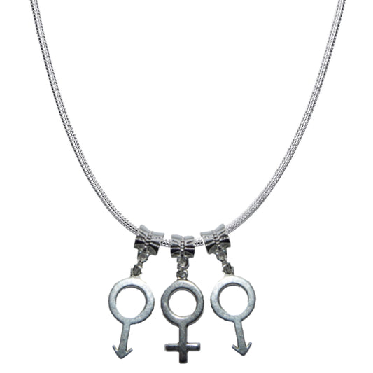 Euro Necklace `MFM` Symbols Threesome Moresome
