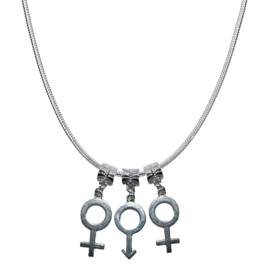 Euro Necklace `FMF` Symbols Threesome Moresome