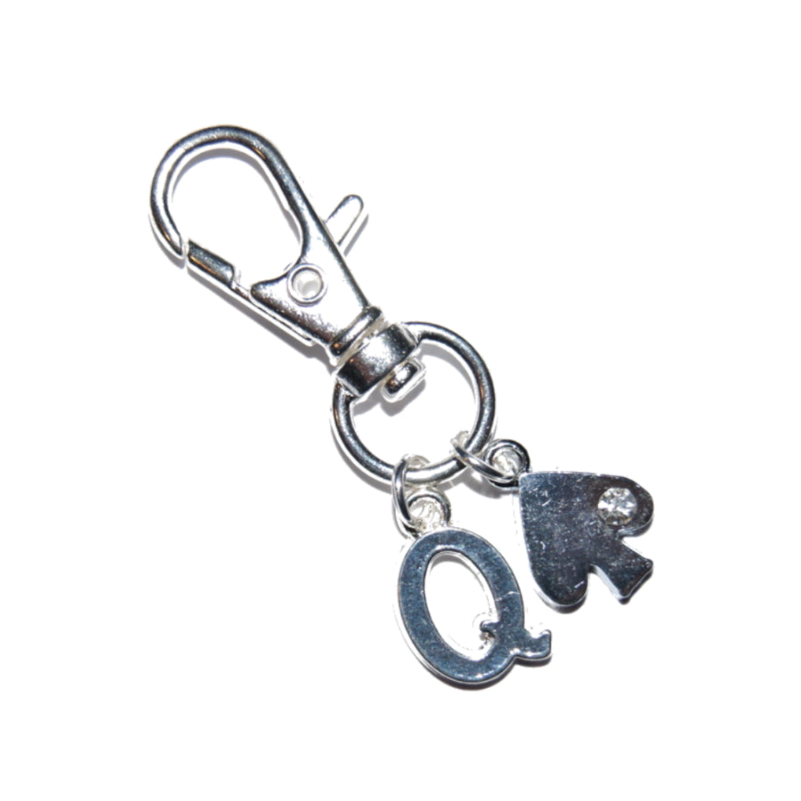 Queen Of Spades Hotwife Metal Keyring Style 1