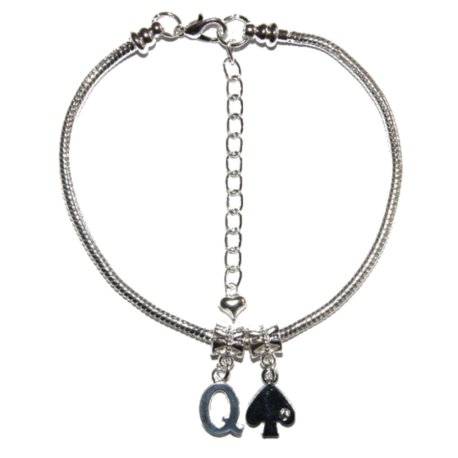Euro Anklet / Ankle Chain Queen Of Spades QOS Style 1