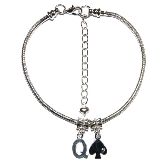 Euro Anklet / Ankle Chain Queen Of Spades QOS Style 1