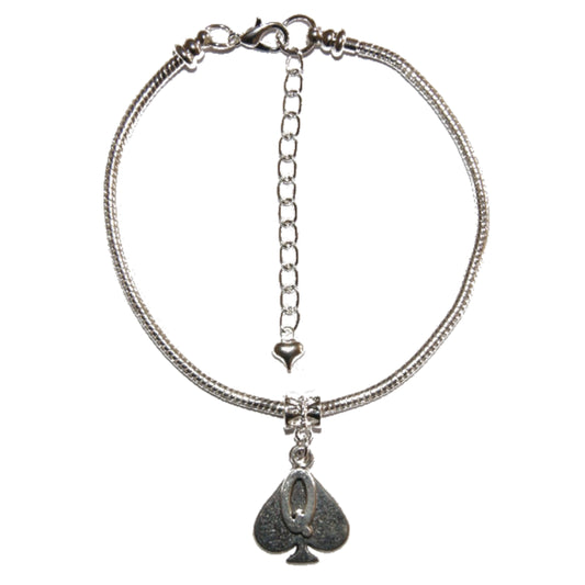 Euro Anklet / Ankle Chain Queen Of Spades QOS Style 3