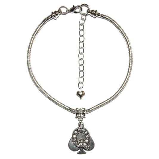 Euro Anklet / Ankle Chain Queen Of Spades QOS Style 4
