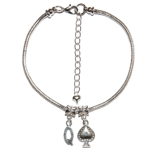 Euro Anklet / Ankle Chain Queen Of Spades QOS Style 5
