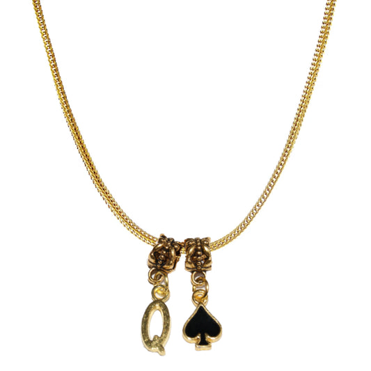 Euro Necklace QOS (Queen Of Spades) Gold Style 2