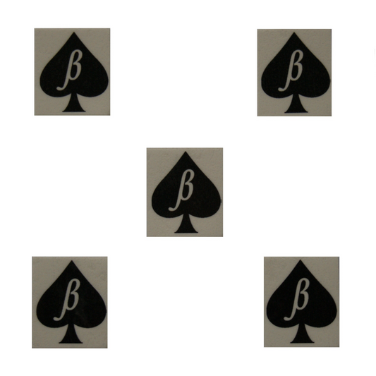 Pack of 5 - Mini Temporary Tattoos - Beta Boi Of Spades (Cuckold)