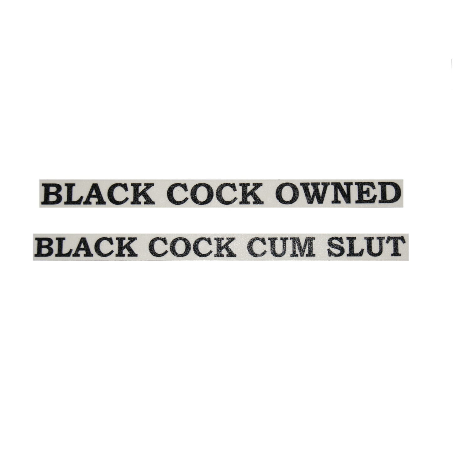 Temporary Tattoo - Black Cock Owned / Black Cock Cum Slut Lower Back or Stomach