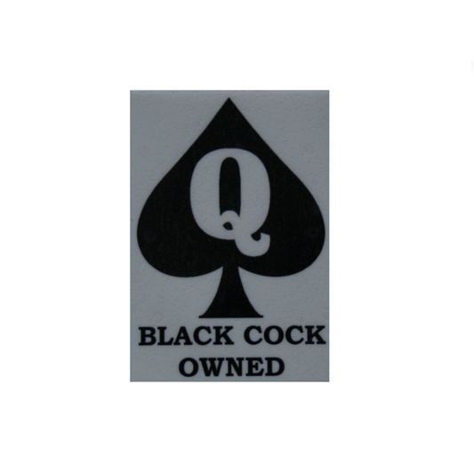 Hotwife Temporary Tattoo - Queen Of Spades (Cuckold) Black Cock Owned
