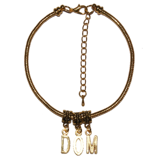 DOM Euro Anklet / Ankle Chain Dominant Male Master Gold
