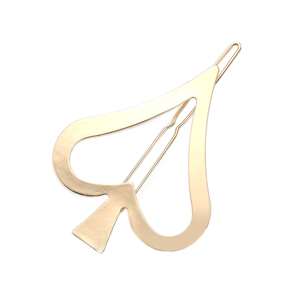 Gold Queen Of Spades QOS Hair Clip