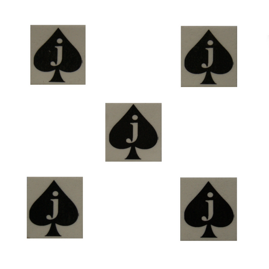 Pack of 5 - Mini Temporary Tattoos - Jack Of Spades (Cuckold)