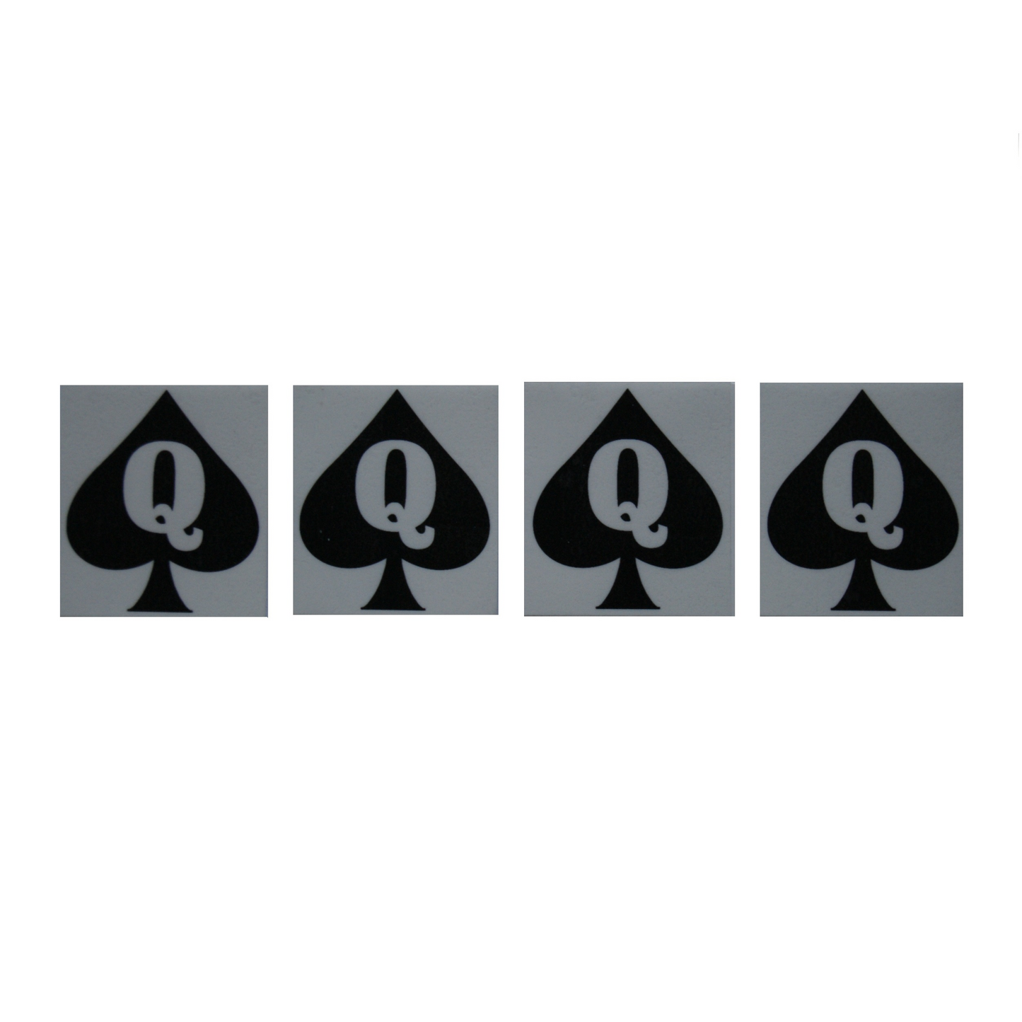 Pack of 4 - Hotwife Temporary Tattoos - Queen Of Spades (Cuckold)