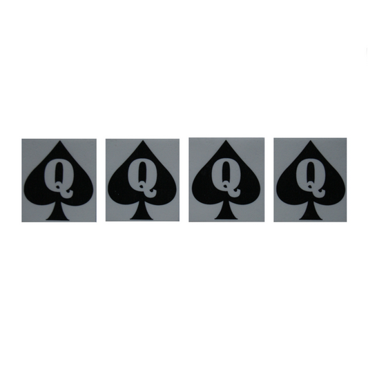 Pack of 4 - Hotwife Temporary Tattoos - Queen Of Spades (Cuckold)