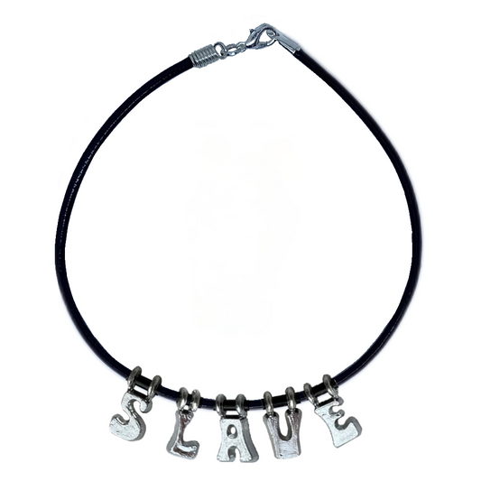 SLAVE Leather Cord Anklet Submissive Sex Object