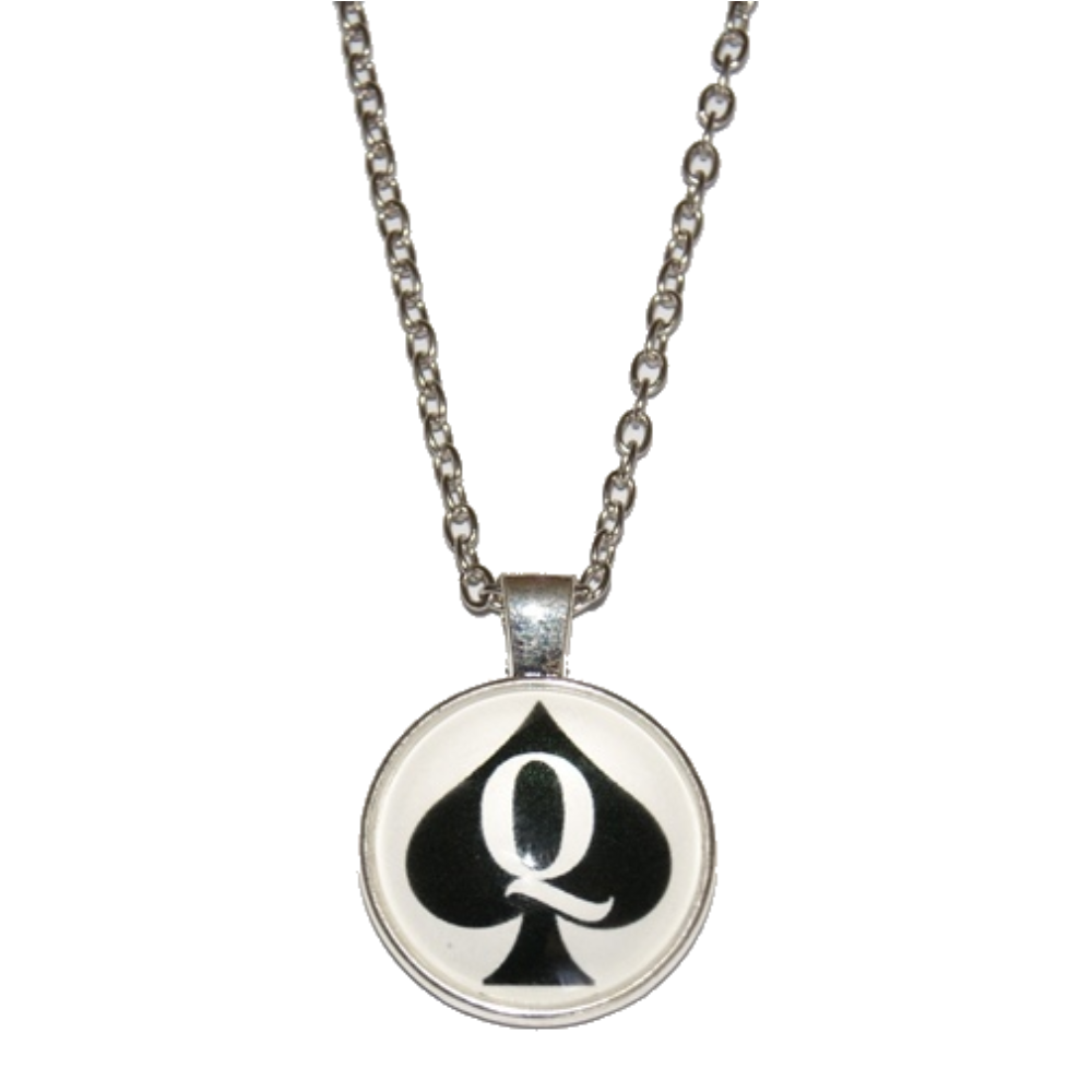 Chain Necklace Queen Of Spades QOS Dome Charm Style 1